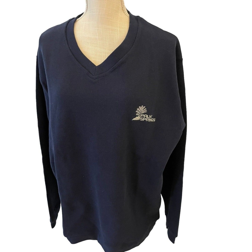 Palm Springs Long‎ Sleeve Navy Golf Sweater Size XL